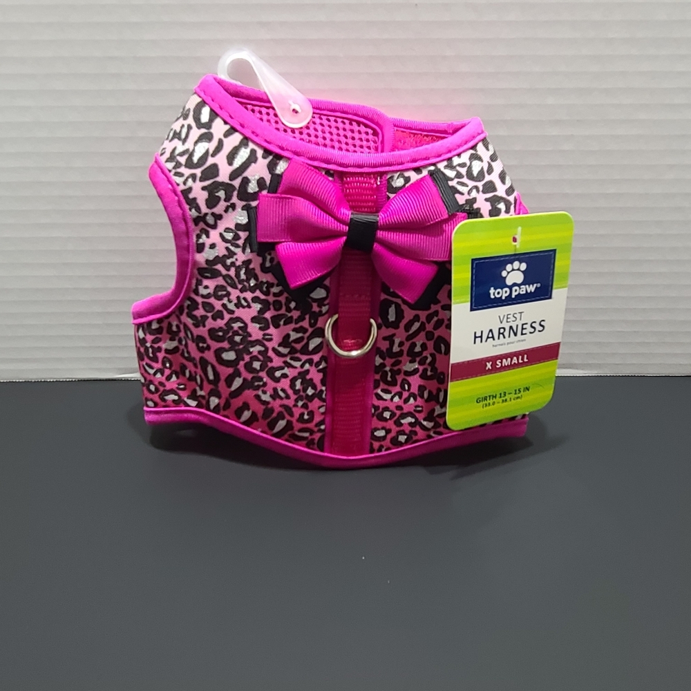 TopPaw pet harness-XSmall, pink cheetah